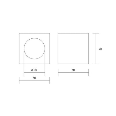 Spot in gesso isyluce mm 70x70x85 con zoccolo gu10 Isyluce Lampade in gesso